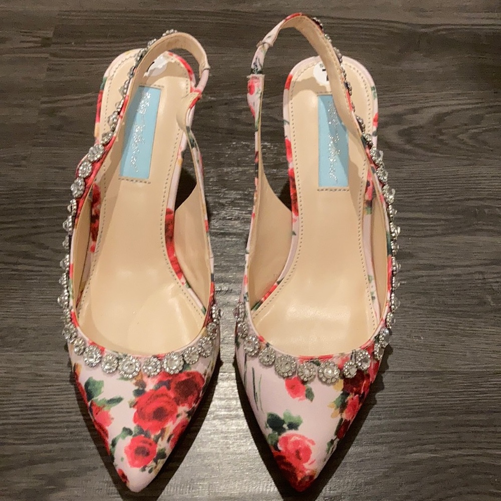 Betsey Johnson floral heels
